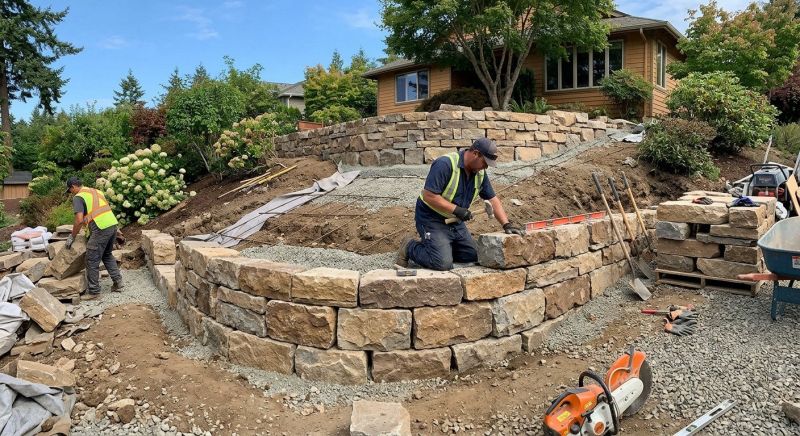 Block Retaining Wall Installation in Napa, CA