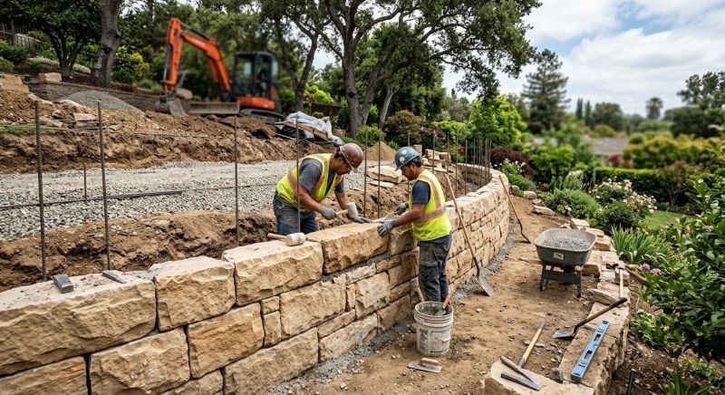 Block Retaining Wall Installation in Vero Beach, FL